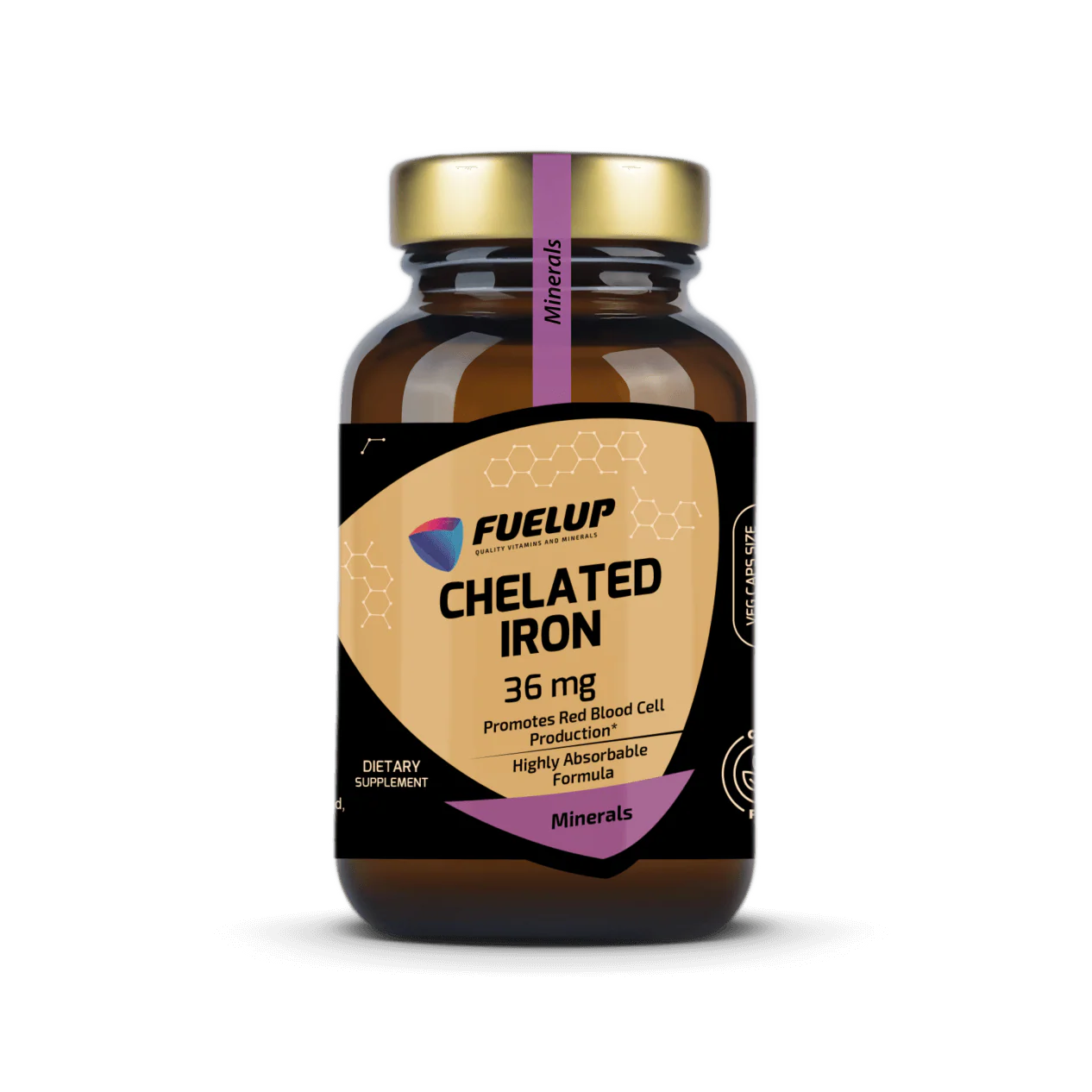 Fuel Up Dzelzs helāts/bisglicināts (90 kapsulas)