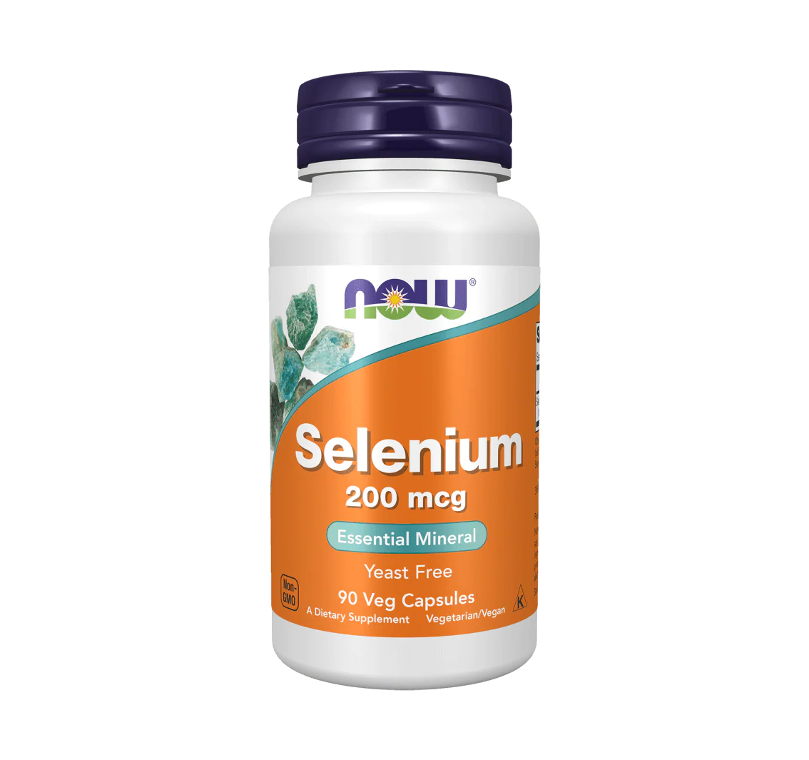 NOW Foods Selenium (90 capsules) 200 mcg for Thyroid and Reproductive Health