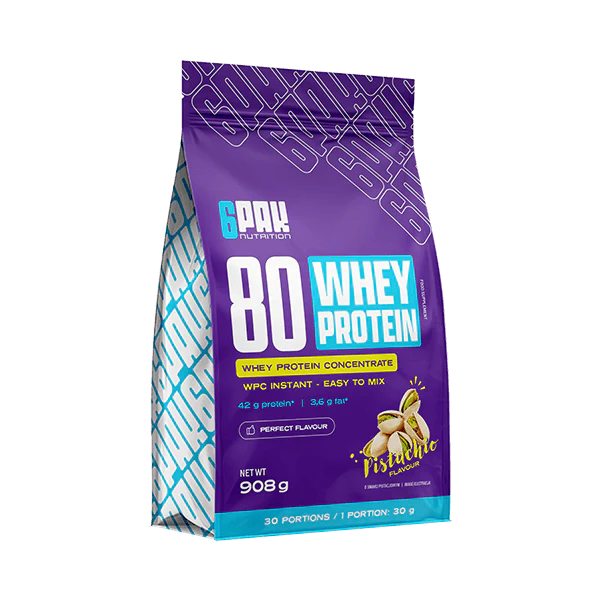 6PAK Whey 80 (sūkalu) proteīna koncentrāts 908g
