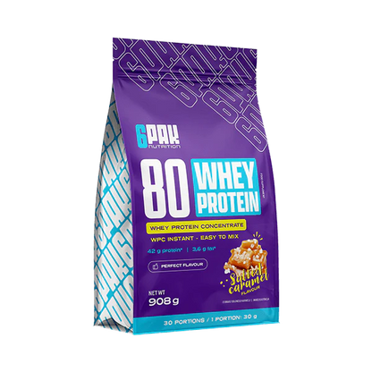 6PAK Whey 80 (sūkalu) proteīna koncentrāts 908g