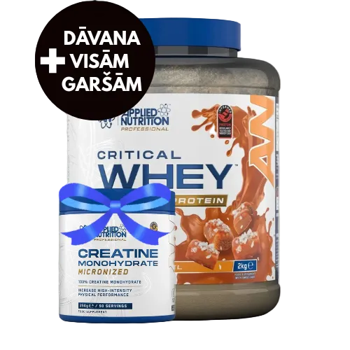 Applied Nutrition Critical Whey Proteīns 2kg + 250g Mikronizēts kreatīns DĀVANĀ