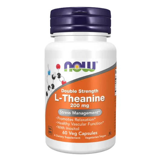 NOW Foods L-Theanine 100mg for Relaxation, Alertness and Concentration (90 Capsules)